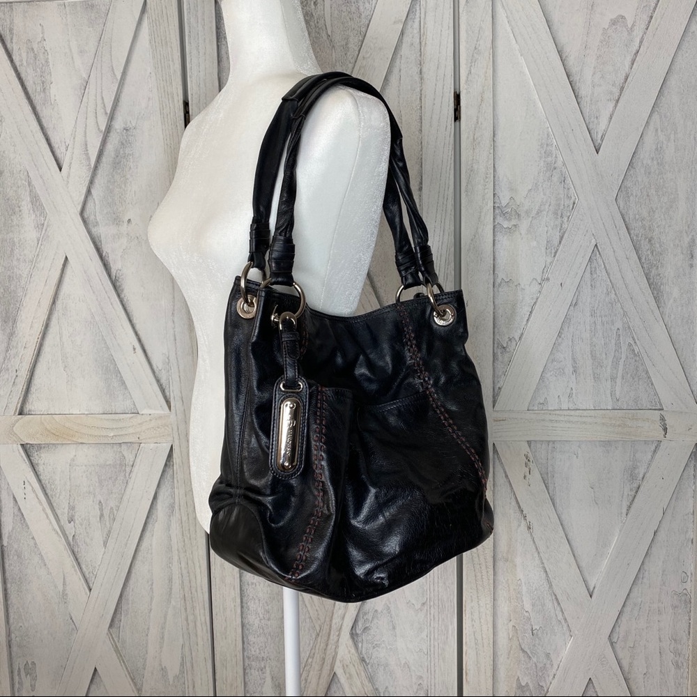 🌺Makowsky Black Leather Shoulder Bag